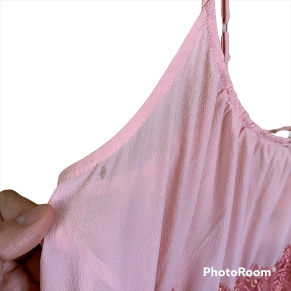 NWT Free People Sheet Lace Maxi Dress in Antique Rose - Picture 5 of 7